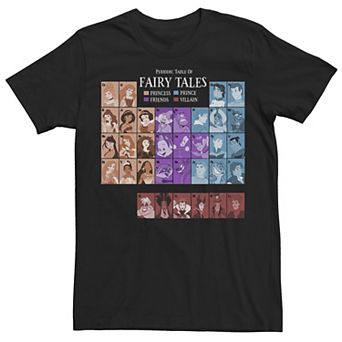 Men's Disney Princess Periodic Table Fairy Tales Tee