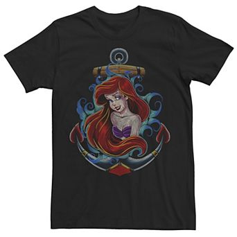 Disney's The Little Mermaid Ariel Anchor Dot Build-Up Portrait Men's Tee