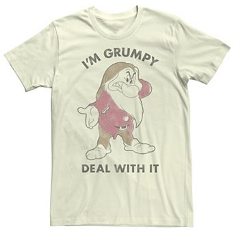 Disney's Snow White Men's I'm Grumpy Deal With It Portrait Tee