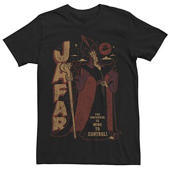 Disney's Aladdin Jafar Distressed Portrait Logo Men's Tee