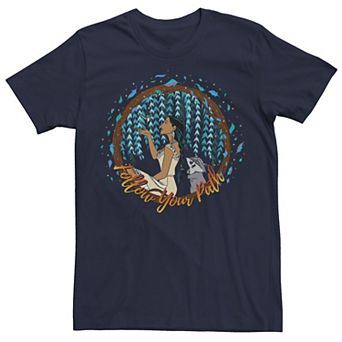 Disney's Pocahontas Men's Follow Your Path Circle Text Tee
