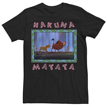 Disney's The Lion King Men's Hakuna Matata Pattern Square Tee