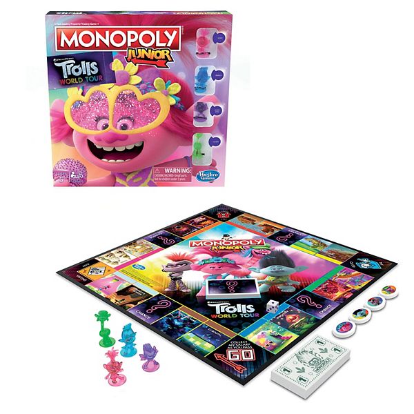 Monopoly Junior Troll World Tour Edition Gioco da tavolo MONO poli età 5 HASBRO 