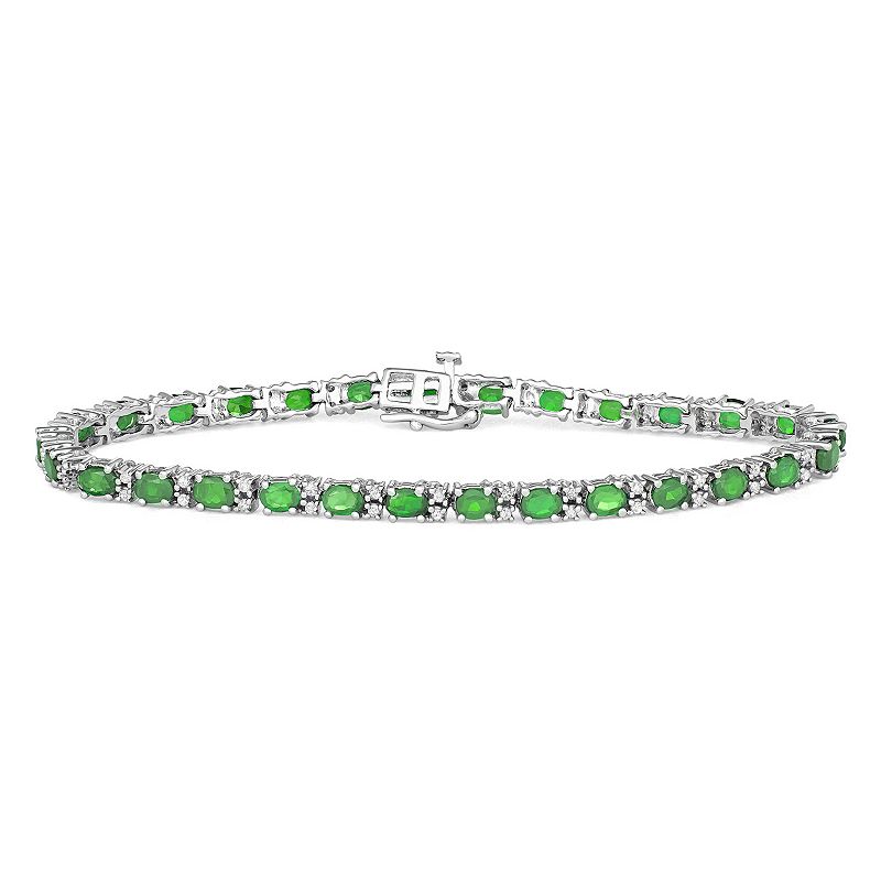 49103108 Sterling Silver 1/2 Carat T.W Diamond & Sapphire B sku 49103108