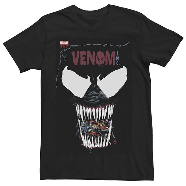 Men's Marvel Venom Devours Heroes Comic Cover Tee