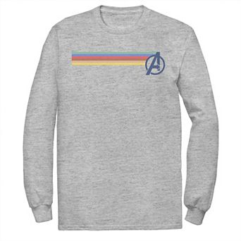 Men's Marvel Avengers Rainbow Colors Classic Logo Tee