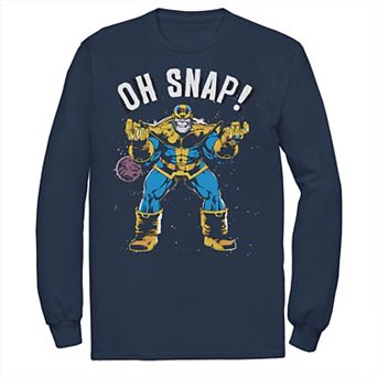 Men's Marvel Thanos Space Oh Snap! Retro Comic Style Tee