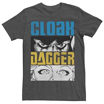 Men's Marvel Cloak Dagger Face Close Up Panels Tee