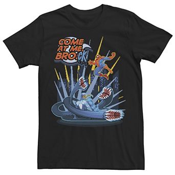 Men's Marvel Spider-Man Come At Me Brock Video Game Scene Tee