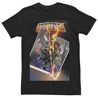 Men's Marvel Comixology Champions Unlimited Comic Book Cover Tee