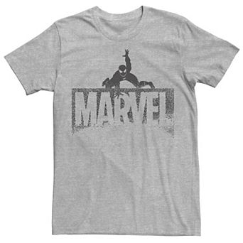Men's Marvel Spider-Man Dot Fill Disintegrating Logo Tee