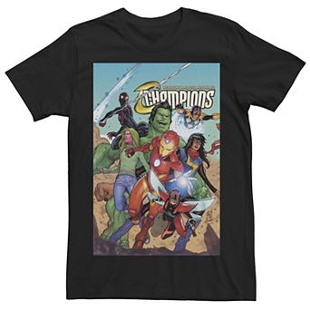 Men's Marvel Champions Comic Cover Tee