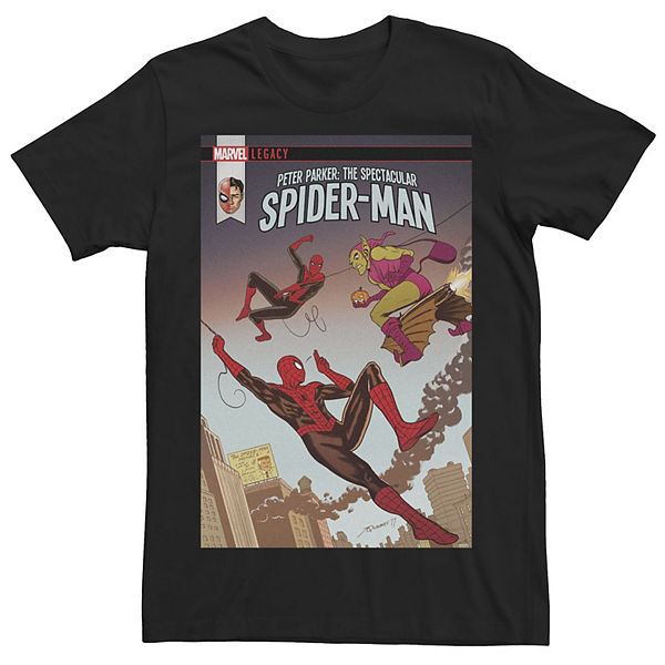 Men's Marvel Spider-Man Double Comic Cover Tee