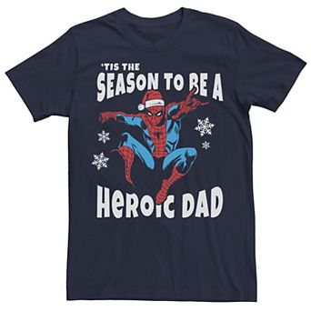 Men's Marvel Spider-Man Season To Be A Heroic Dad Tee