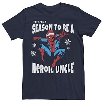 Men's Marvel Spider-Man Season To Be A Heroic Uncle Tee