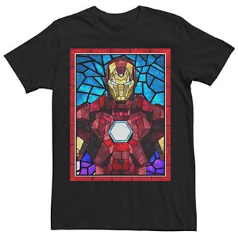 Men's Marvel Iron Man Stained Glass Portrait Tee