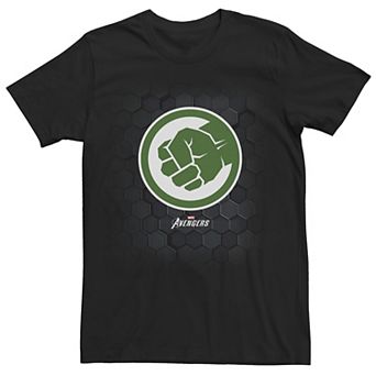 Men's Marvel Gamerverse Hulk Symbol Hexagon Background Tee