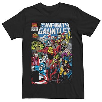 Men's Marvel Infinity Gauntlet Comic Book Cover Tee