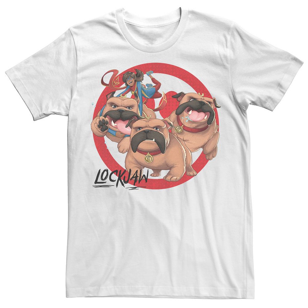 Men's Marvel Rising Secret Warriors Lockjaw Symbol Collage Tee
