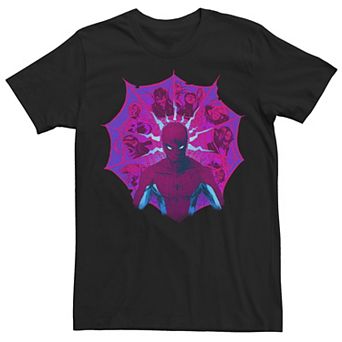 Men's Marvel Spider-Man Trippy Web Portrait Tee
