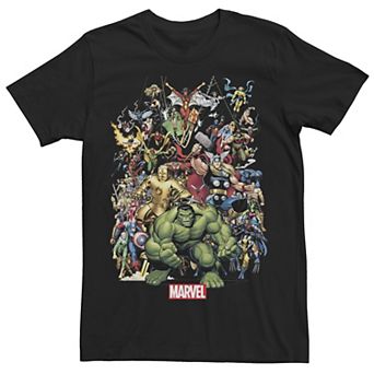 Men's Marvel All The Heroes Collage Portrait Tee