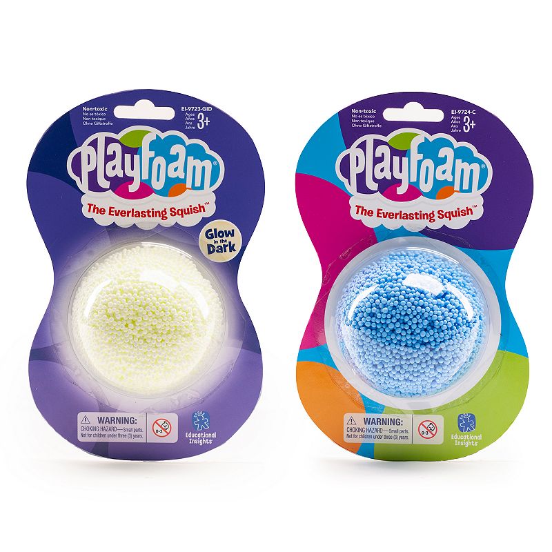 Educational Insights Playfoam Jumbo Pods, Assortment of 12 (6 Glow-in-the D