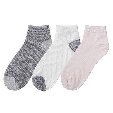 Women's Cuddl Duds® Everyday 3-Pack Low Cut Socks