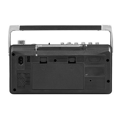 Victrola Mini Bluetooth AM/FM Radio Boombox with Cassette Player