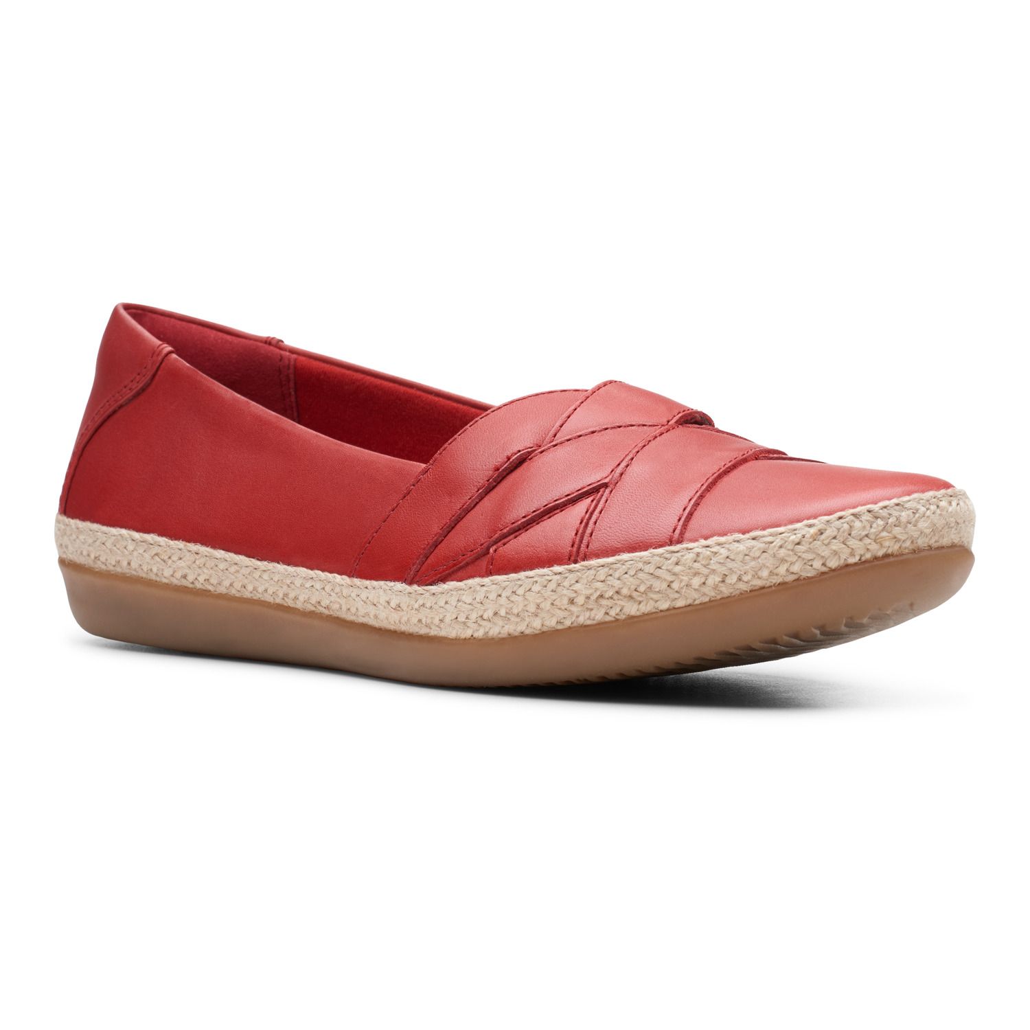 clarks flats red