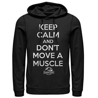 Men's Jurassic Park Keep Calm & Don't Move Graphic Hoodie