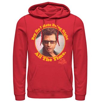 Men's Jurassic Park Hate Being Right All The Time Graphic Hoodie