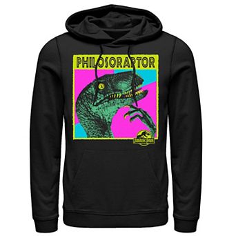 Men's Jurassic Park Philosoraptor Neon Colors Graphic Hoodie