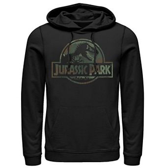 Men's Jurassic Park Camo Fossil Logo Graphic Hoodie
