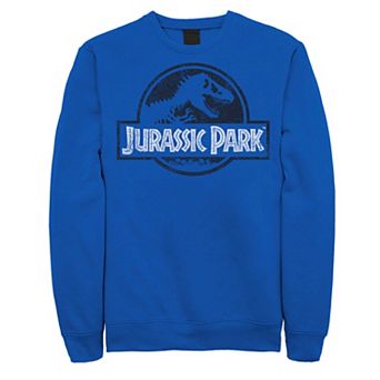 Men's Jurassic Park Peach Distressed Logo Graphic Fleece Pullover