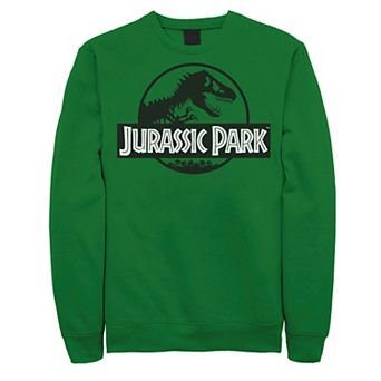 Men's Jurassic Park Basic Black & White Logo Graphic Fleece Pullover