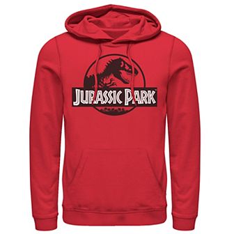 Men's Jurassic Park Basic Black & White Logo Graphic Hoodie