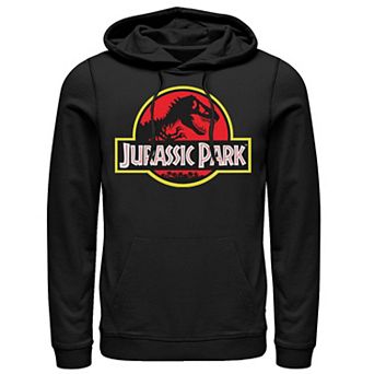 Men's Jurassic Park Red & Yellow Outline Logo Graphic Hoodie