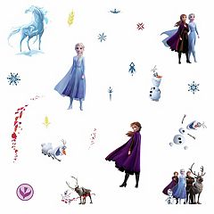 Disney FROZEN Elsa Anna Olaf Sven Glitter Wall Stickers Decals Room Appliqué 