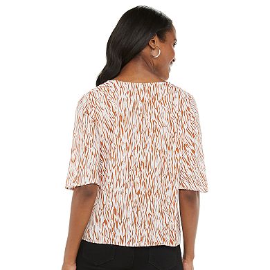Women's Apt. 9® Button-Front Knot-Hem Top