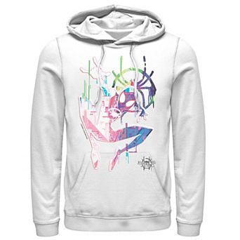 Men's Marvel Spiderverse Watercolor Spidey Pose Graphic Hoodie