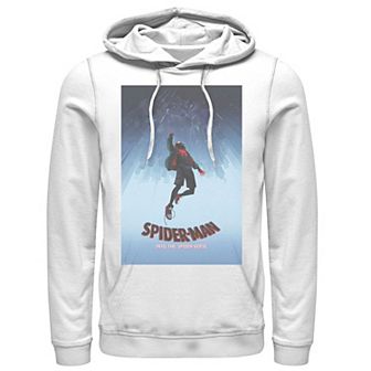 Men's Marvel Spiderverse Upside Down City Poster Graphic Hoodie