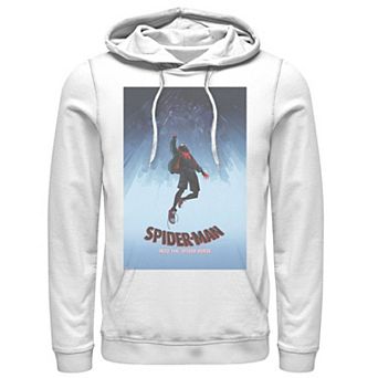 Men's Marvel Spiderverse Upside Down City Poster Graphic Hoodie