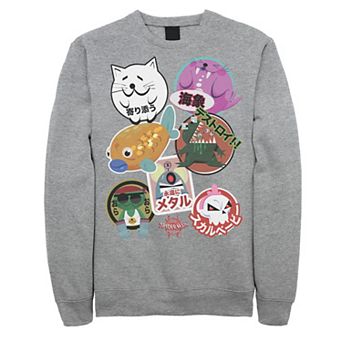 Men's Marvel Spider-Man Spiderverse Peni Stickers Graphic Fleece Pullover