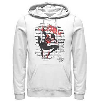 Men's Marvel Spiderverse Spider-Man Graffiti Graphic Hoodie