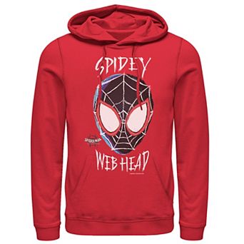 Men's Marvel Spiderverse Spidey Web Head Graphic Hoodie