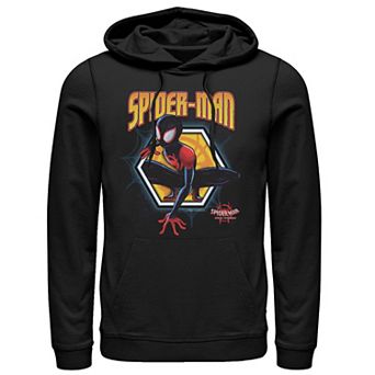 Men's Marvel Spiderverse Spider-Man Golden Hexagon Graphic Hoodie