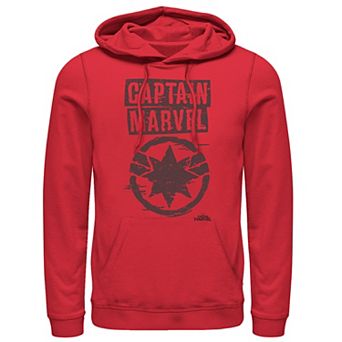 Men's Marvel Captain Marvel Painted Circle Logo Graphic Hoodie