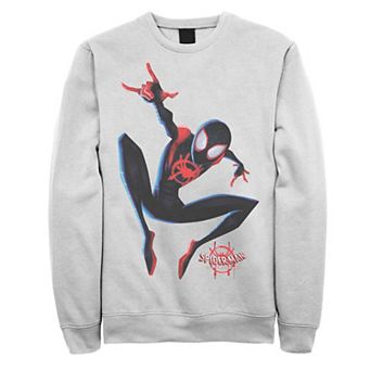 Men's Marvel Spider-Man Spiderverse Miles Morales Graphic Fleece Pullover