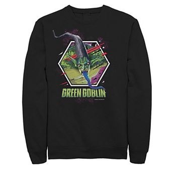 Men's Marvel Spiderverse Green Goblin Hexagon Graphic Fleece Pullover
