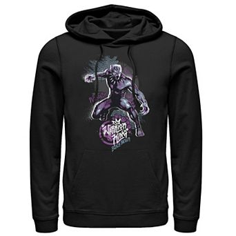 Men's Marvel Black Panther Movie Warrior King Graffiti Pop Graphic Hoodie
